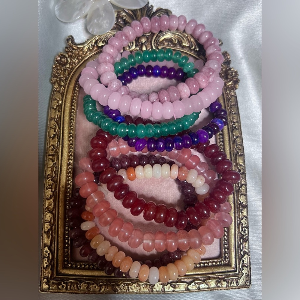Rondelle beaded bracelets